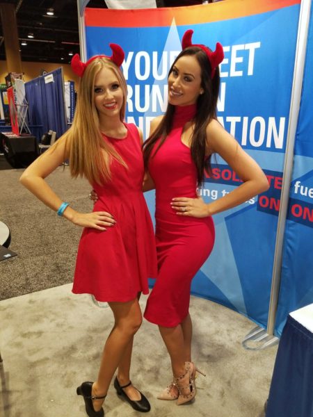 trade show models at expo