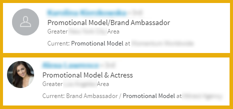 Hiring Promo Models on LinkedIn